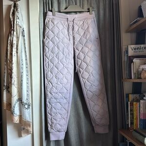 Athleta Purple/Lavender Apres Ski Quilted Down Joggers size 8
